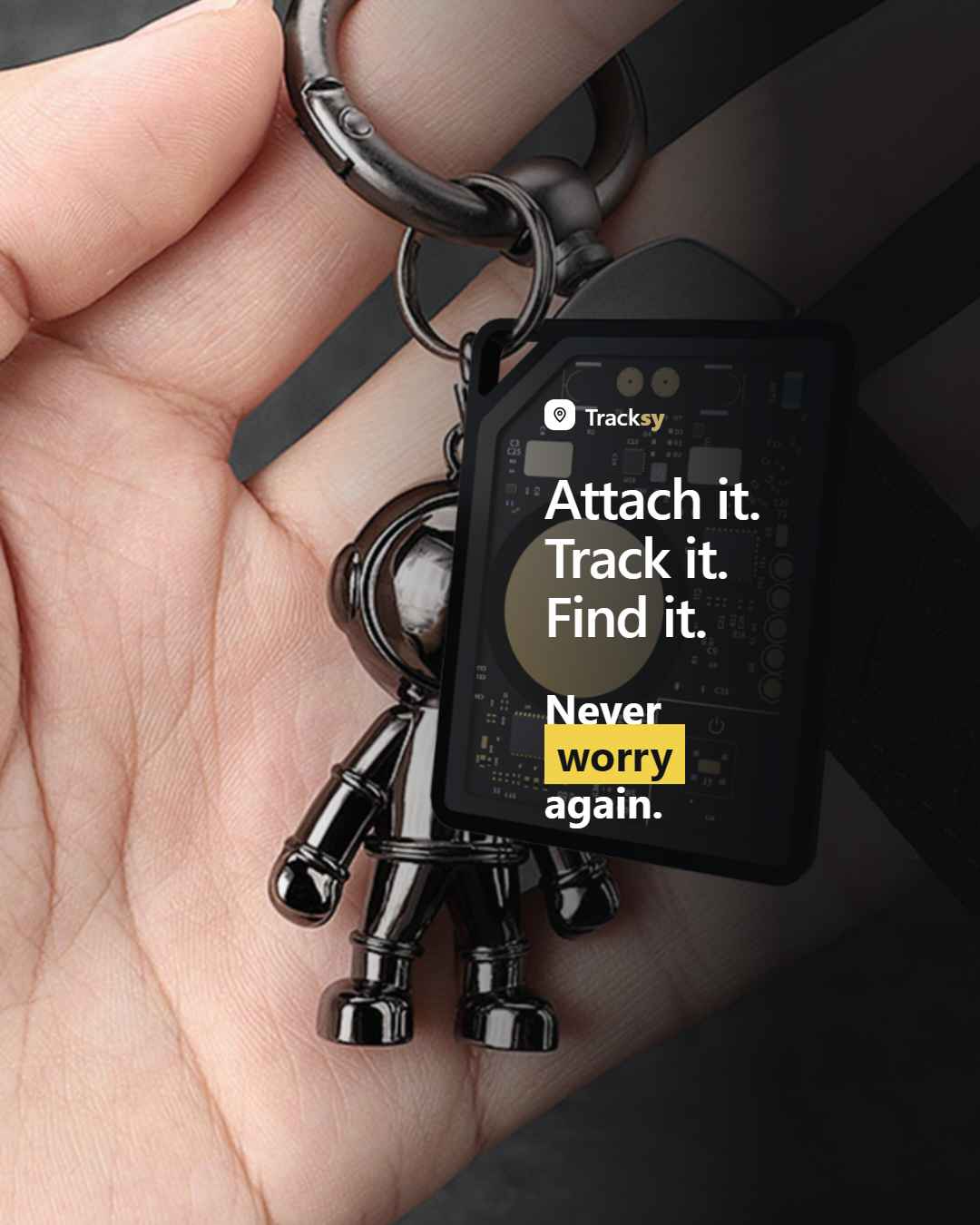 Tracksy smart Bluetooth-tracker i kortformat